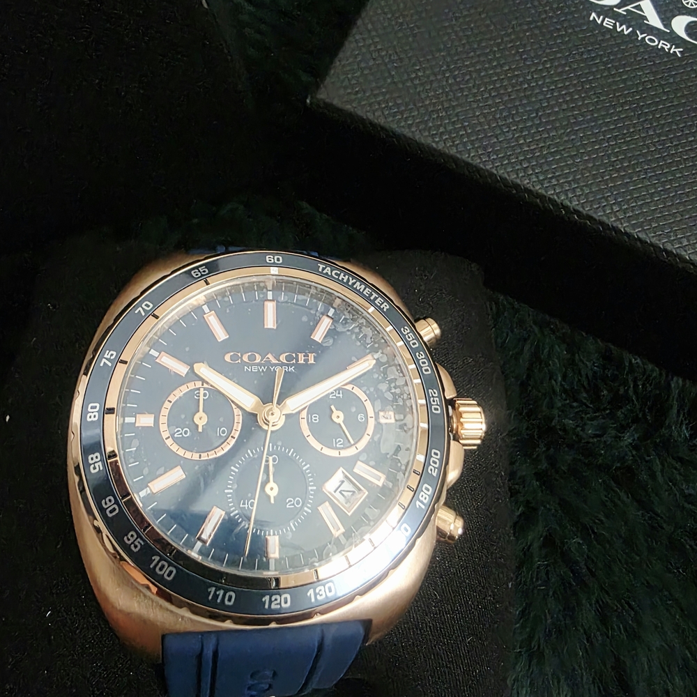 Coach Navy and Rose Gold Chronograph Watch - Picture 5 of 5